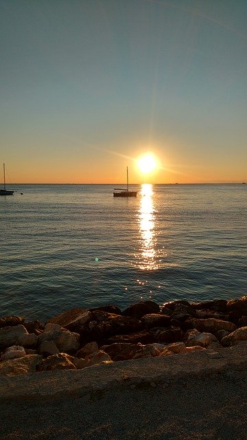 Template Photo Sunset Sea Beach -  for OffiDocs