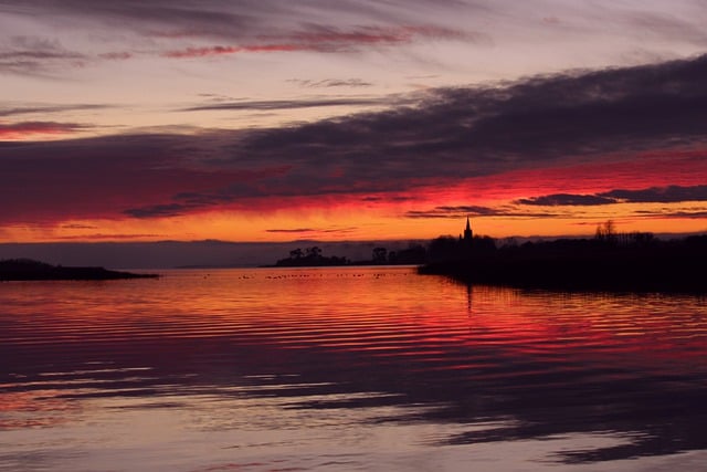 Free download sunset sea clouds water bodden free picture to be edited with GIMP free online image editor