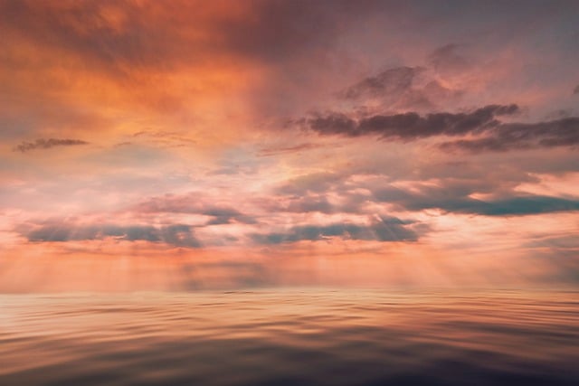 Free download sunset sea clouds waves weather free picture to be edited with GIMP free online image editor