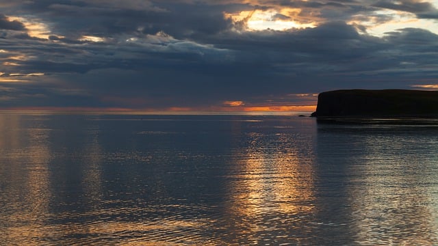Free download sunset sea nature clouds iceland free picture to be edited with GIMP free online image editor
