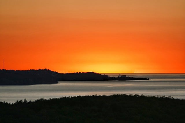 Free download sunset sea nature sky piran free picture to be edited with GIMP free online image editor
