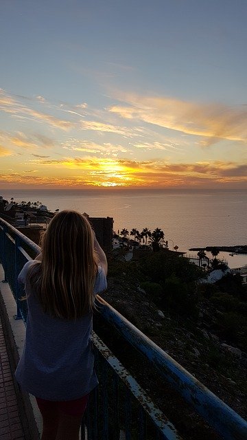 Безкоштовно завантажити Sunset Sea Spain Canary безкоштовний фотошаблон для редагування в онлайн-редакторі зображень GIMP