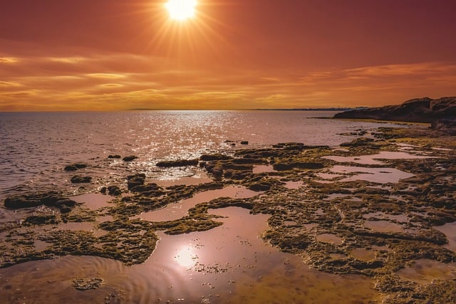 Free download sunset sea water reflections dusk free picture to be edited with GIMP free online image editor
