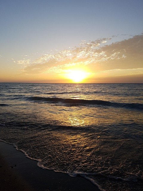Template Photo Sunset Sky Beach -  for OffiDocs