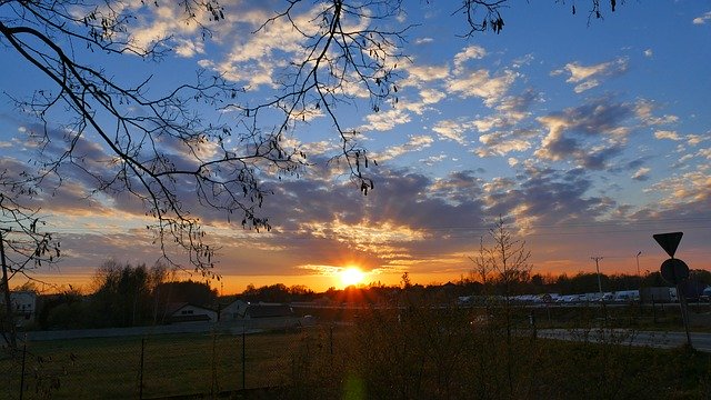 Free download Sunset Sky Clouds The -  free photo or picture to be edited with GIMP online image editor