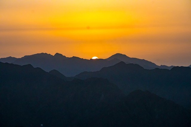 Free download sunset sky mountains landscape free picture to be edited with GIMP free online image editor