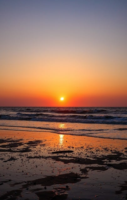Free download sunset sky sea dusk evening cloud free picture to be edited with GIMP free online image editor