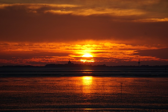 Free download sunset sun heaven sea reflection free picture to be edited with GIMP free online image editor