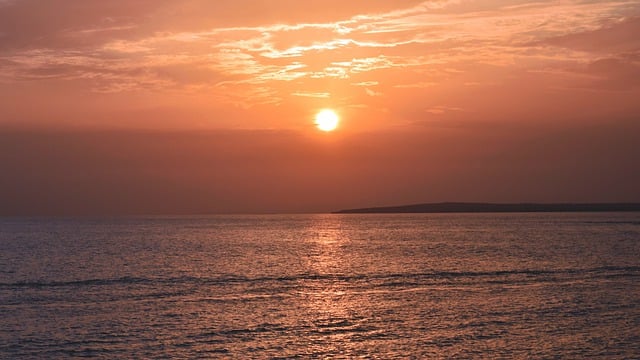 Free download sunset sun sea horizon nature free picture to be edited with GIMP free online image editor