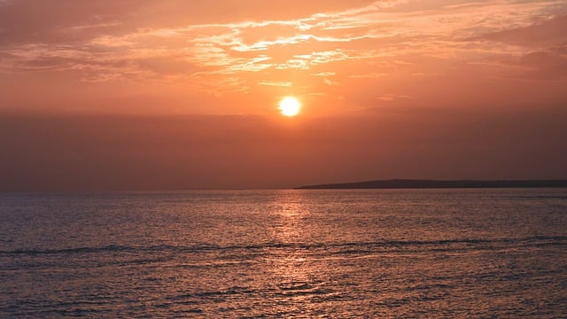 Free download sunset sun sea horizon nature free picture to be edited with GIMP free online image editor