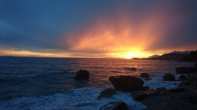 Download grátis Sunset Water Sea The - foto ou imagem gratuita a ser editada com o editor de imagens online do GIMP