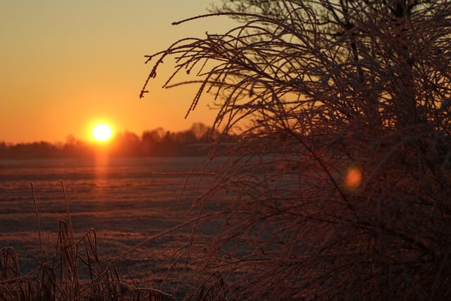 Free download sunset winter snow december nature free picture to be edited with GIMP free online image editor