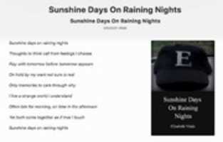 Free download Sunshine On Raining Nights free photo or picture to be edited with GIMP online image editor