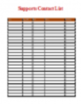 Free download Supports Contact List Template DOC, XLS or PPT template free to be edited with LibreOffice online or OpenOffice Desktop online