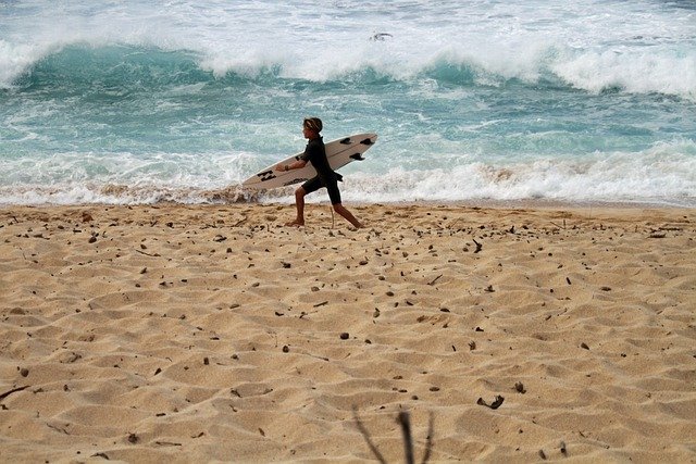 Free download surf child beach relaxation sea free picture to be edited with GIMP free online image editor