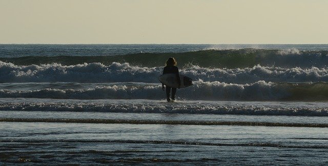 Free download Surfer Lone Sea -  free photo or picture to be edited with GIMP online image editor