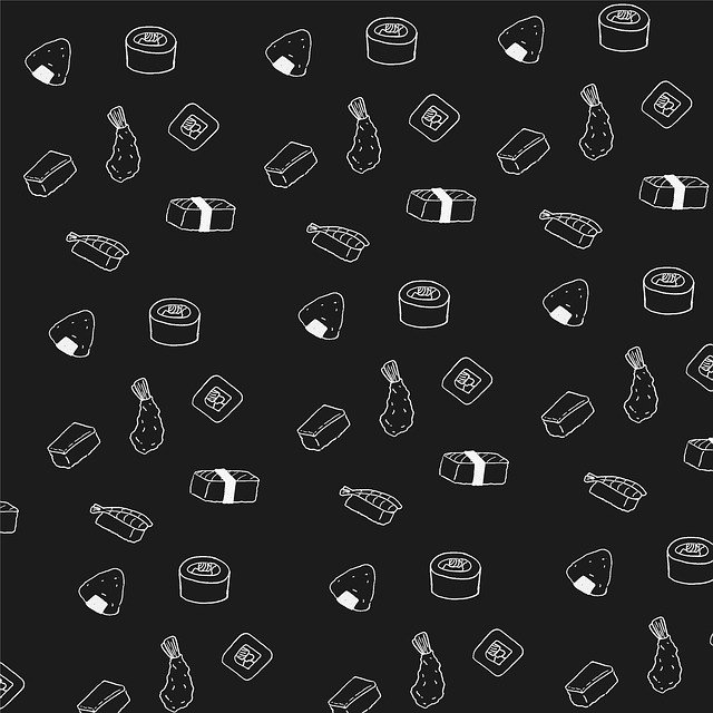 Descarga gratuita Sushi Pattern Paper: ilustración gratuita para editar con el editor de imágenes en línea gratuito GIMP