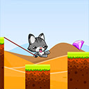 Swing Cute Cat Parkour Game  screen for extension Chrome web store in OffiDocs Chromium