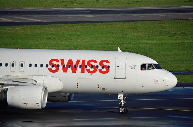 Free download Swiss A320 Airbus -  free photo template to be edited with GIMP online image editor