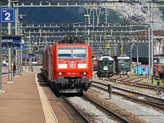 Free download switzerland erstfeld train station free picture to be edited with GIMP free online image editor