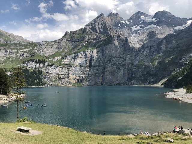 Kostenloser Download Schweiz Oeschinensee - kostenloses Foto oder Bild zur Bearbeitung mit GIMP Online-Bildbearbeitung