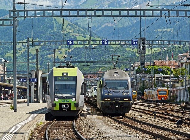 Free download switzerland railway station spiez free picture to be edited with GIMP free online image editor