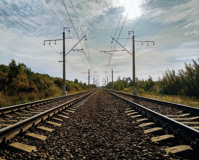 Free download Symmetry Railway Rails -  free photo or picture to be edited with GIMP online image editor
