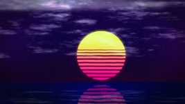 Free download Synthwave Retro Sunset -  free video to be edited with OpenShot online video editor