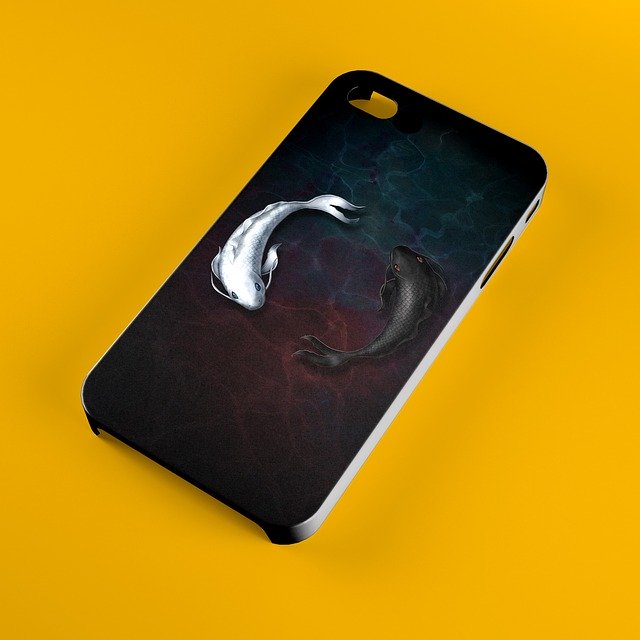 Free download Tai Chi Fish Mobile Phone Shell -  free illustration to be edited with GIMP free online image editor