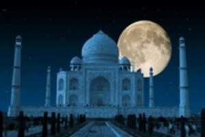 Free download Taj Mahal Looks Adorable With Full Moon Night View free photo or picture to be edited with GIMP online image editor