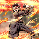 Tanjiro Flame Demon Slayer Anime Theme  screen for extension Chrome web store in OffiDocs Chromium