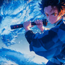 Tanjiro Water Dragon Live Wallpaper New Tab  screen for extension Chrome web store in OffiDocs Chromium