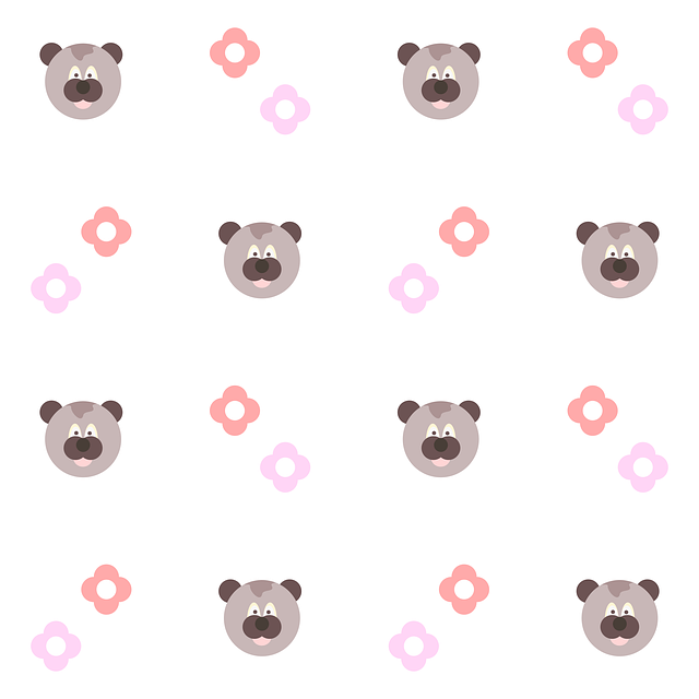 Free download Teddies Flowers Childish Fund For -  free illustration to be edited with GIMP free online image editor