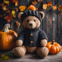 Teddy bear and pumpkin  screen for extension Chrome web store in OffiDocs Chromium