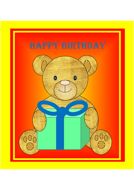 Descarga gratis Teddy Bear Birthday - ilustración gratuita para ser editada con GIMP editor de imágenes en línea gratuito