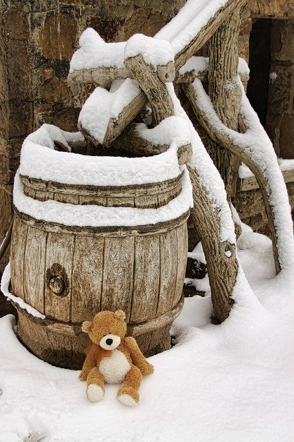 Free download Teddy Bear Wooden Barrel Bucket -  free free photo or picture to be edited with GIMP online image editor