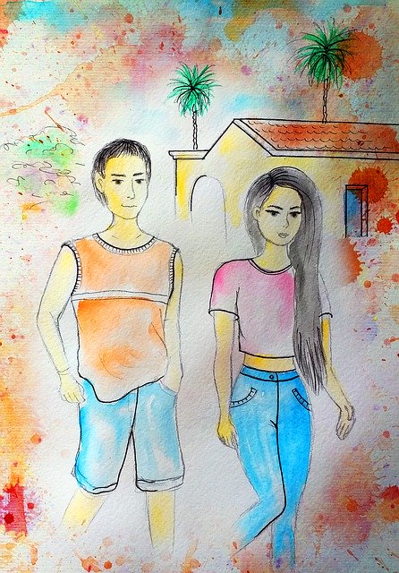 Free download Teens The Argentines Couple -  free illustration to be edited with GIMP free online image editor