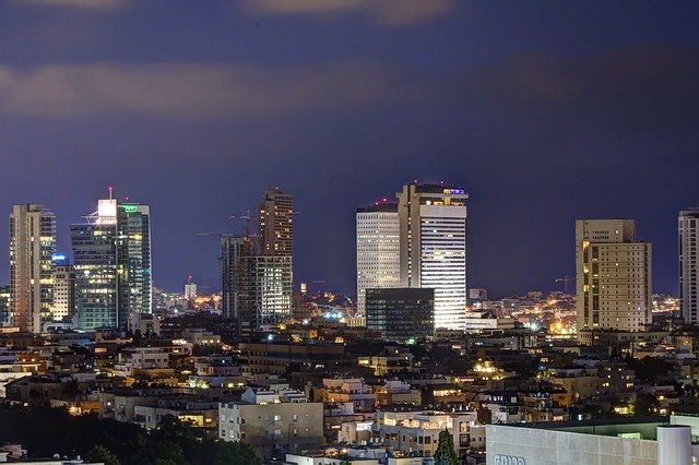 Free download Tel Aviv Night Israel -  free photo or picture to be edited with GIMP online image editor