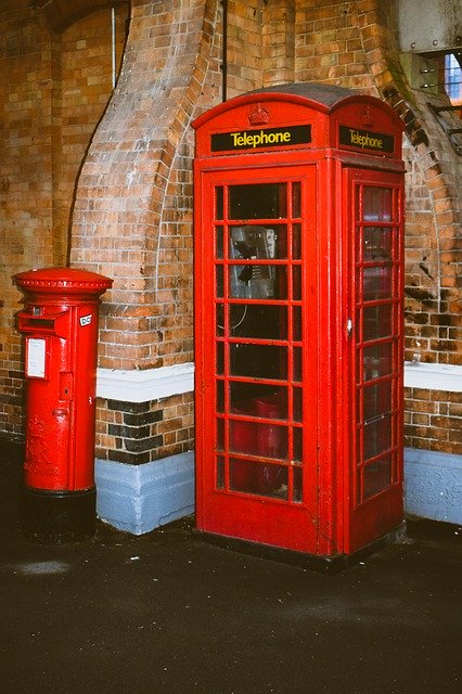 Free download Telephone Booth Post Box Red -  free photo or picture to be edited with GIMP online image editor