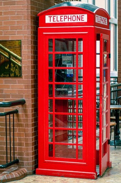 Free download Telephone Booth Red Phone -  free photo or picture to be edited with GIMP online image editor