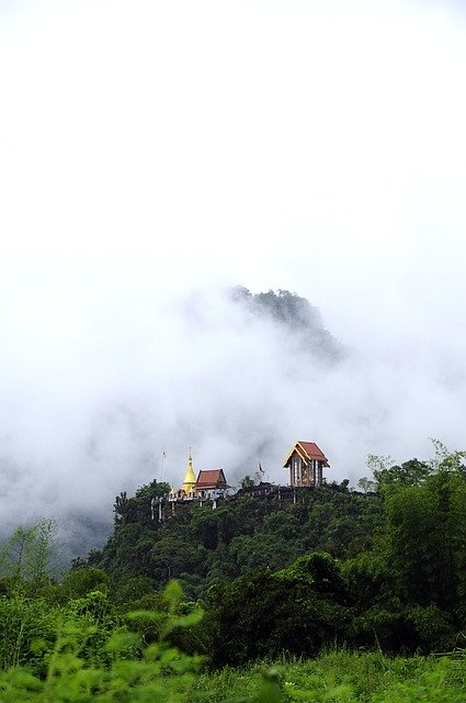 無料ダウンロード Temple Mist Buddha - GIMP オンライン画像エディターで編集できる無料の写真または画像