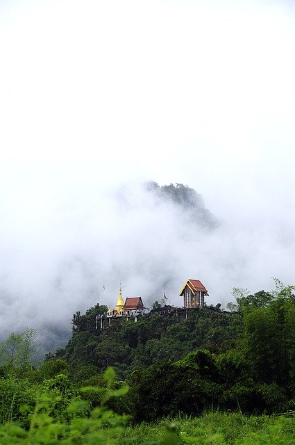 Free download Temple Mist Buddha -  free photo or picture to be edited with GIMP online image editor