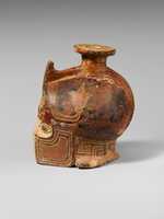 Free download Terracotta aryballos in the form of a helmeted head free photo or picture to be edited with GIMP online image editor