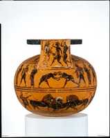 Free download Terracotta aryballos (oil flask) free photo or picture to be edited with GIMP online image editor