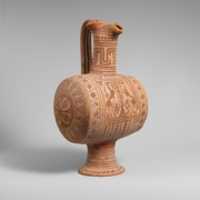 Free download Terracotta barrel-shaped oinochoe (jug) free photo or picture to be edited with GIMP online image editor