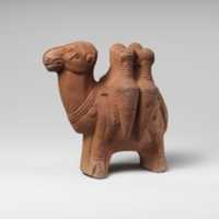 Free picture Terracotta figurine of a camel carrying transport amphorae to be edited by GIMP online free image editor by OffiDocs