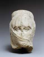Free download Terracotta head of a woman with a veil free photo or picture to be edited with GIMP online image editor