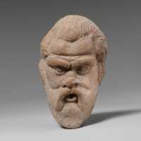 Free download Terracotta head, possibly of a comic actor free photo or picture to be edited with GIMP online image editor