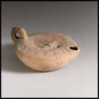 Free download Terracotta lamp with a nereid riding a hippocamp free photo or picture to be edited with GIMP online image editor