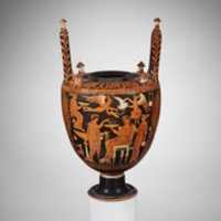 Free download Terracotta lebes gamikos (jar with lid, foot, and handles associated with weddings) free photo or picture to be edited with GIMP online image editor